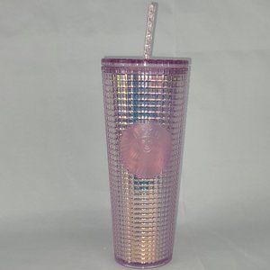 Starbucks Summer Edition 2020 Pink Grid Tumbler